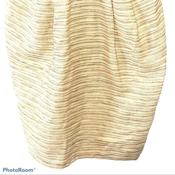 Axara Paris Linen Blend Faux Wrap Mini Cocktail Dress Size8 EU40 Metallic Thread - Picture 8 of 14